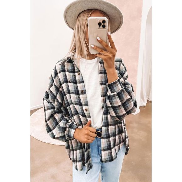 Azura Exchange  Black Plaid Color Palette Jackets - Picture 3 of 5